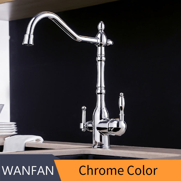 Decoramo Antique Kitchen Purify Faucets Tap Cold And Hot 360 Rotation With Water Purification Features