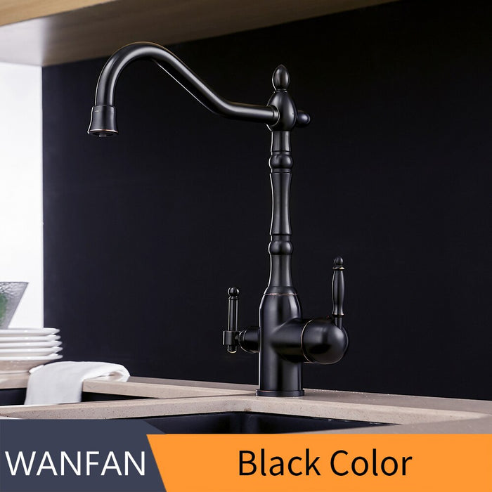 Decoramo Antique Kitchen Purify Faucets Tap Cold And Hot 360 Rotation With Water Purification Features