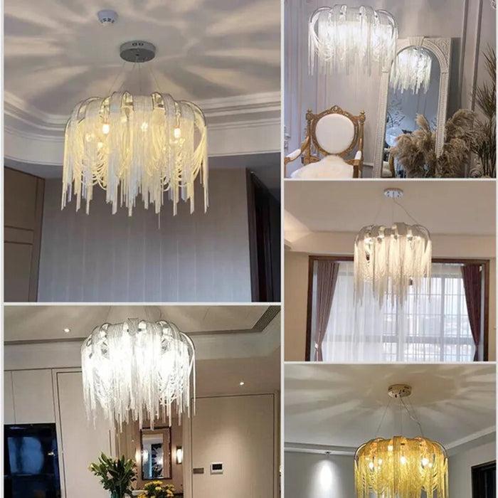 Decoramo Atlantis Aluminum Chain Pendant Light - Luxurious Modern Chandelier