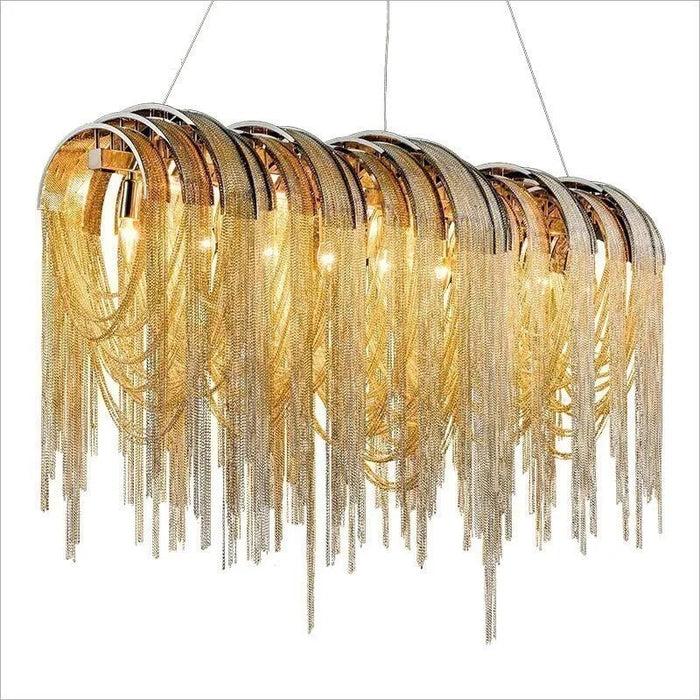decoramo Atlantis Aluminum Chain Pendant Light - Luxurious Modern Chandelier