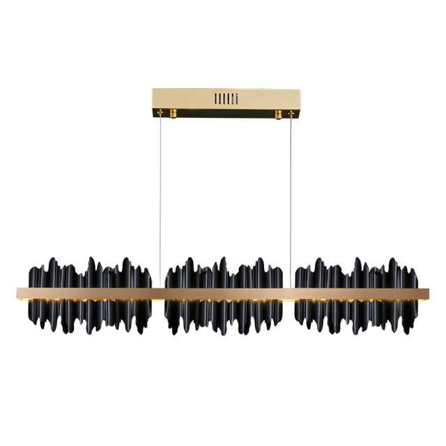 Decoramo Black Dragons Shard Modern Rectangle Living Room Chandelier