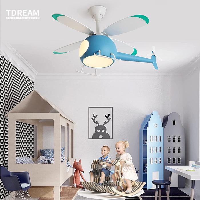 Decoramo Children's Room Airplane Ceiling Fan Lights