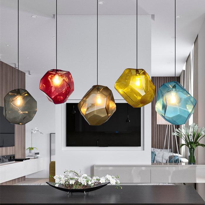 Decoramo Chunk Of Crystal - Colorful Modern Glass Pendant Light