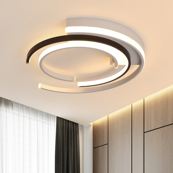 Decoramo Circular Modern LED Ceiling Pendant Lights White Black
