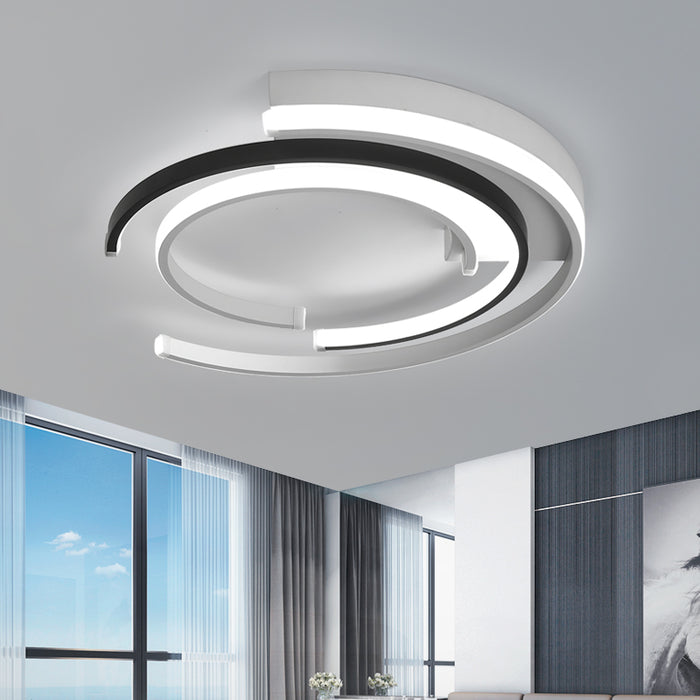 Decoramo Circular Modern LED Ceiling Pendant Lights White Black