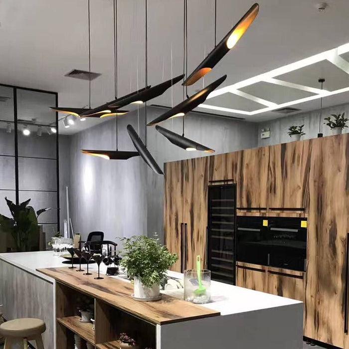 Decoramo Coltrane Oblique Aluminum Tube Pendant Light