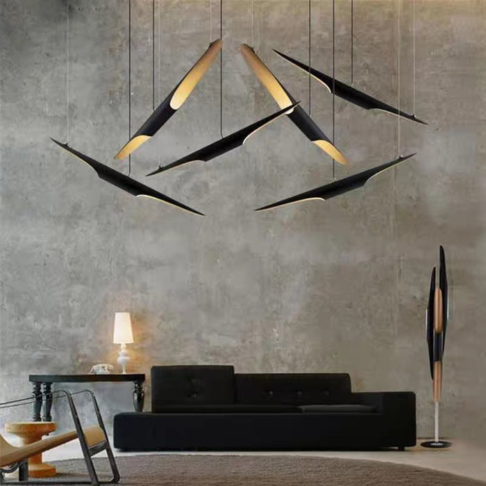 decoramo Coltrane Oblique Aluminum Tube Pendant Light