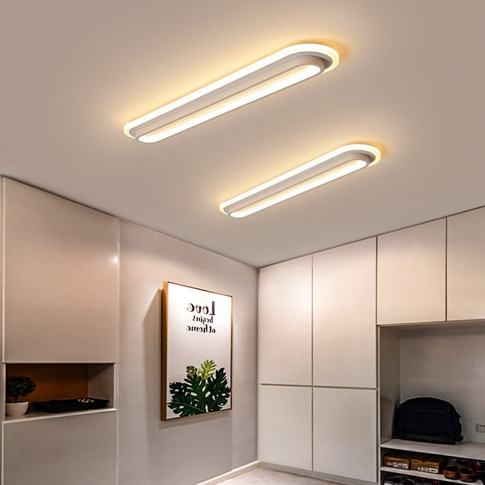 Decoramo Corridor Flush Mount Ceiling Light Rectangular 2 Colour