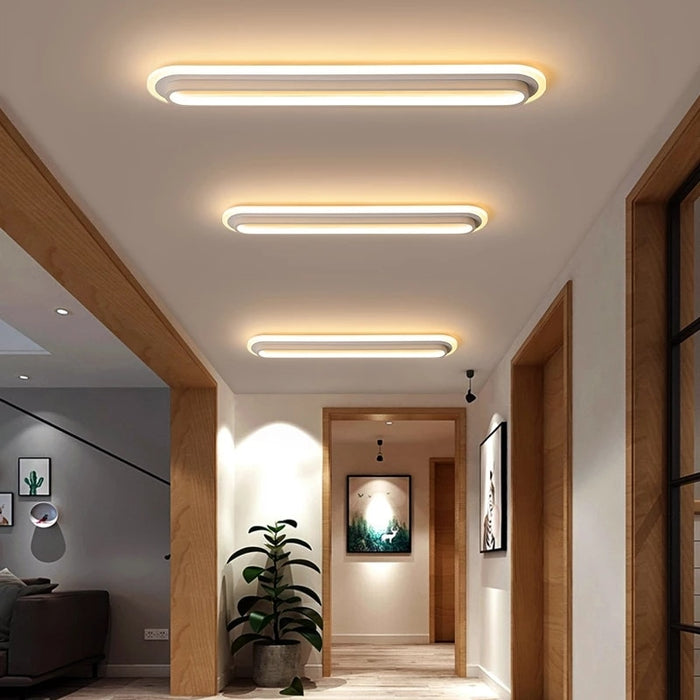 decoramo Corridor Flush Mount Ceiling Light Rectangular 2 Colour