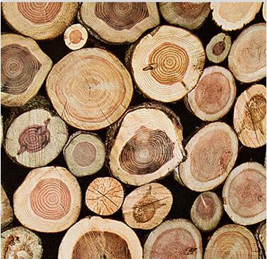 Decoramo 3D Wooden Log Texture Wallpaper
