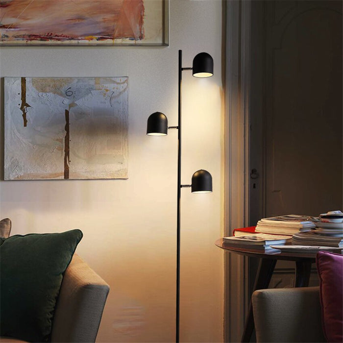 Decoramo Adjustable 3-Bulb Slim Iron Floor Lamp
