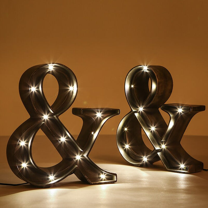 Decoramo AND Sign Industrial Style LED Table Lamp