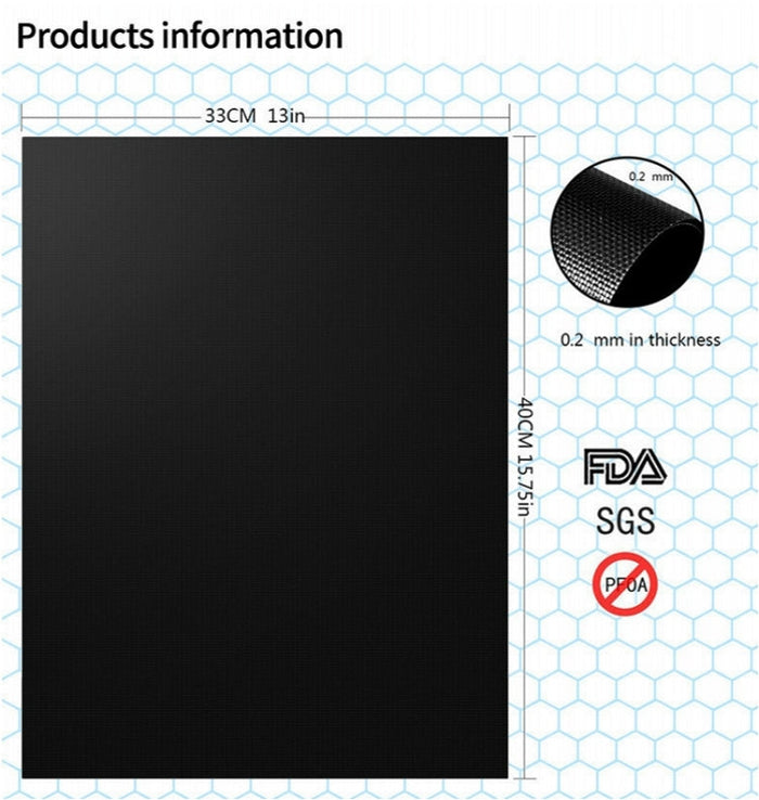 Decoramo BBQ Grill Pad Reusable Teflon