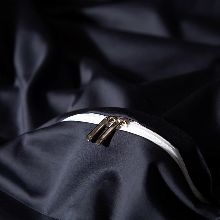 Decoramo Black Egyptian Cotton Cover Bed - Set