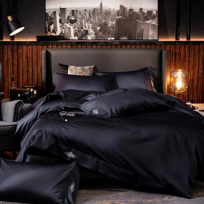 decoramo Black Egyptian Cotton Cover Bed - Set