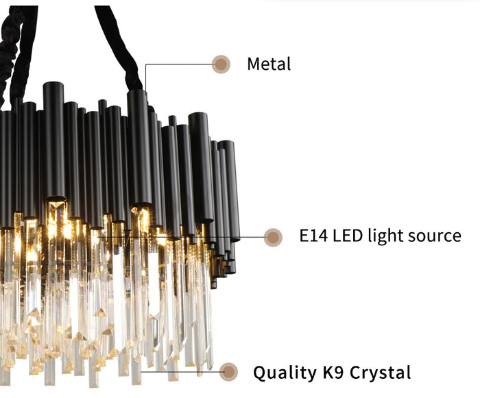 Decoramo Black Wyvern Modern Chandelier Lighting