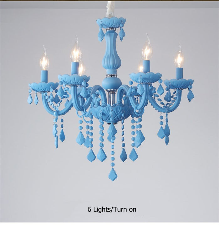 Decoramo Blue Crystal Chandelier