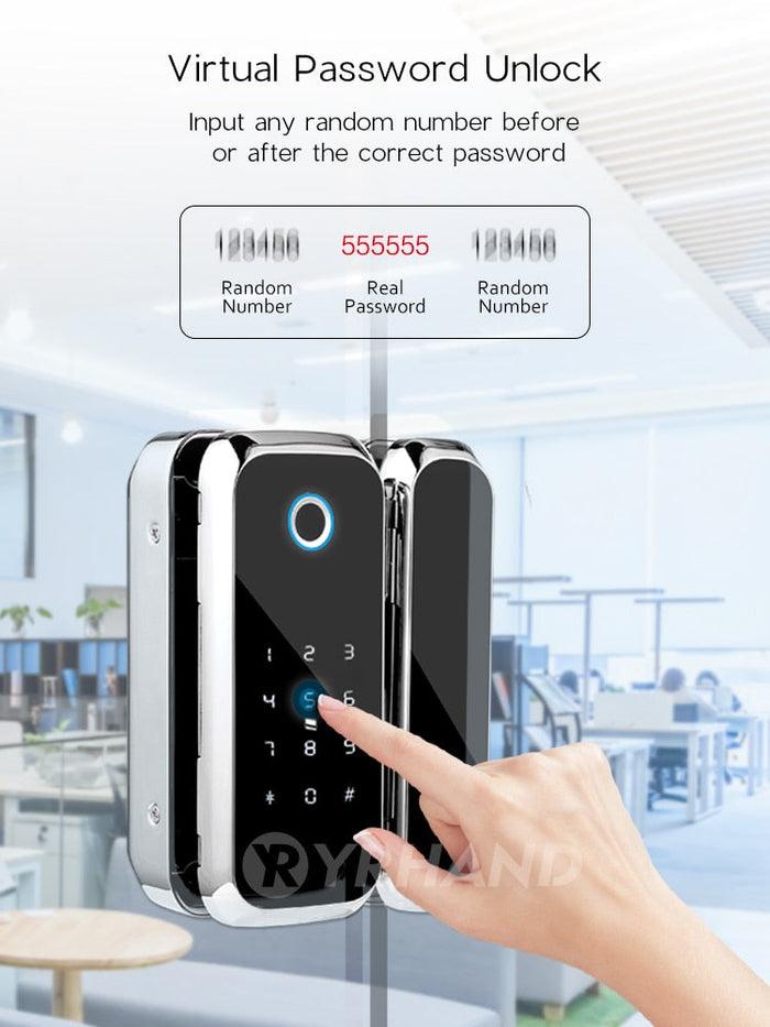 Decoramo Bluetooth Fingerprint Glass Door Lock