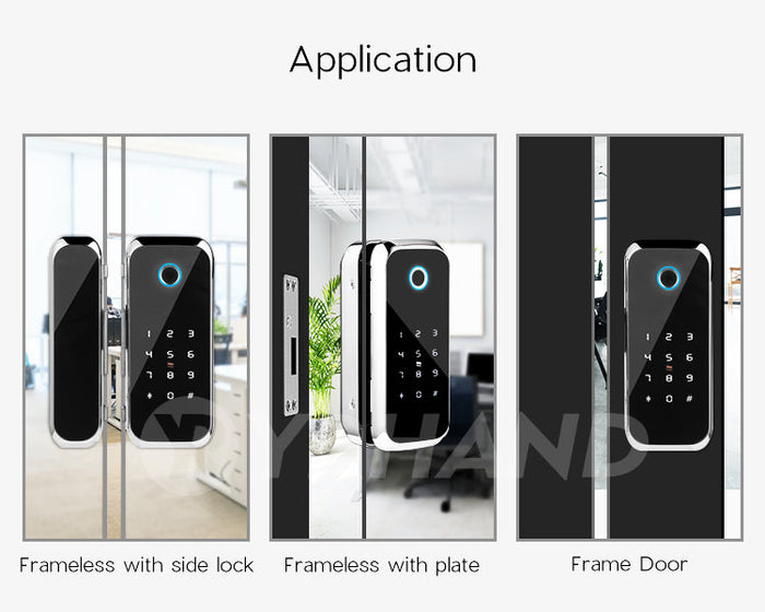 Decoramo Bluetooth Fingerprint Glass Door Lock