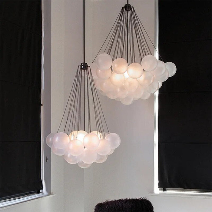 Decoramo Bubble Glass Chandelier Frosted Glass