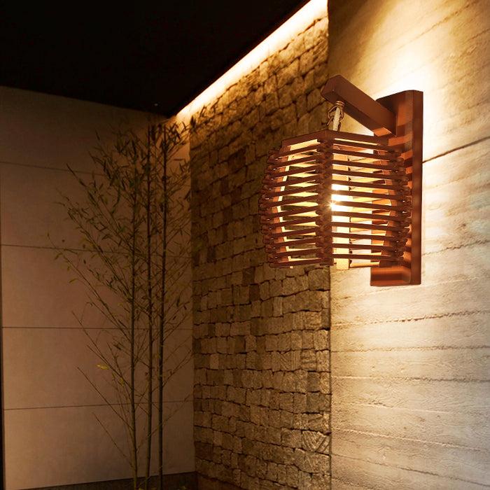 Decoramo Cassia - Wooden Lantern Lamp