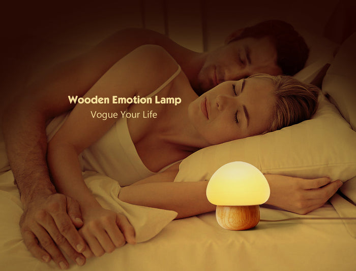 Decoramo Champi - Wooden Base Mushroom Lamp