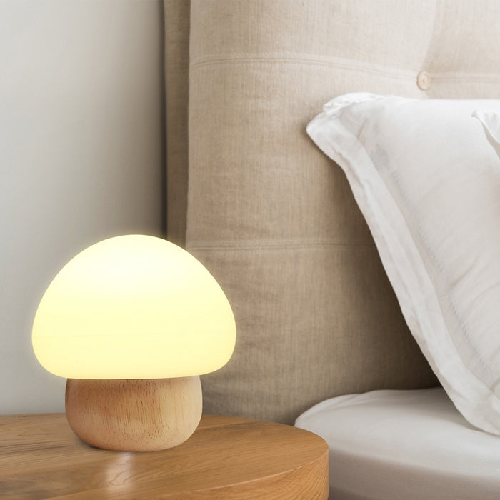 decoramo Champi - Wooden Base Mushroom Lamp