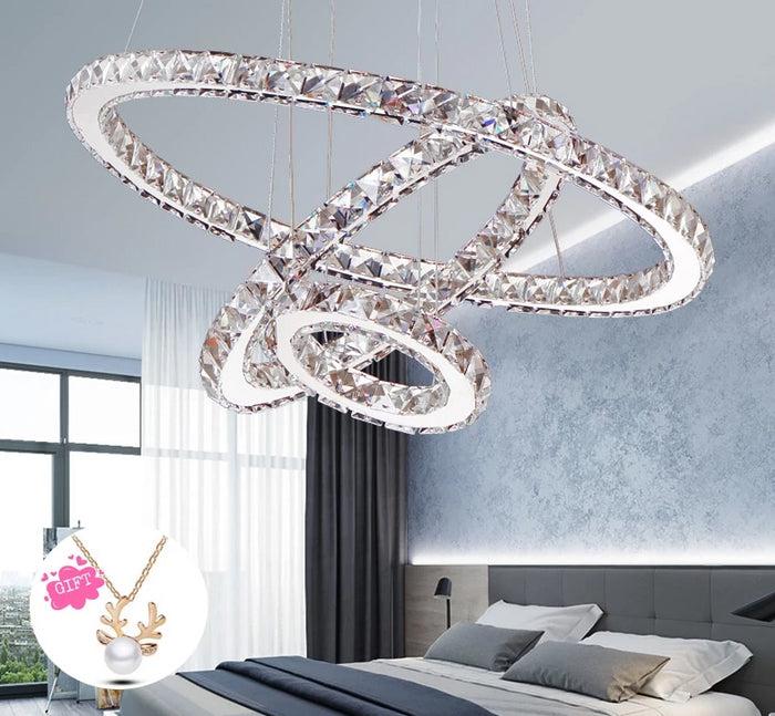 Decoramo Circular Crystal LED Chandelier