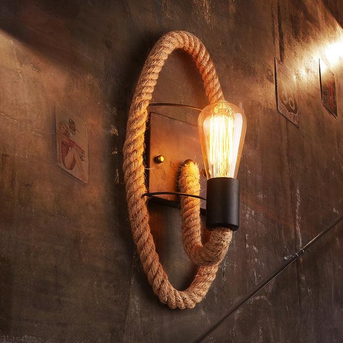 decoramo Clove - Round Rope Wrap Wall Lamp