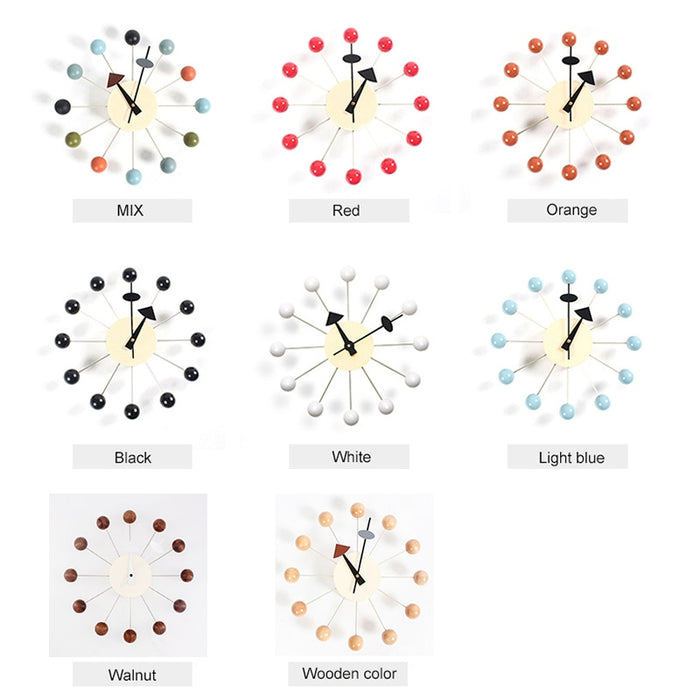 Decoramo Decor Wall Clock Wooden Ball Clock