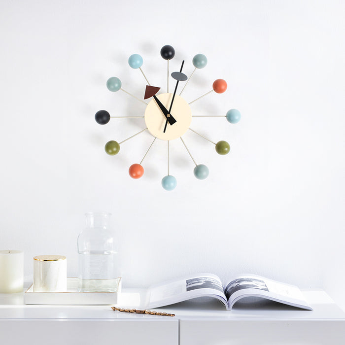Decoramo Decor Wall Clock Wooden Ball Clock