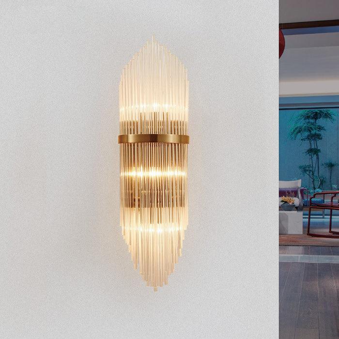 decoramo Gold Indoor Living Room Crystal Wall Lamp