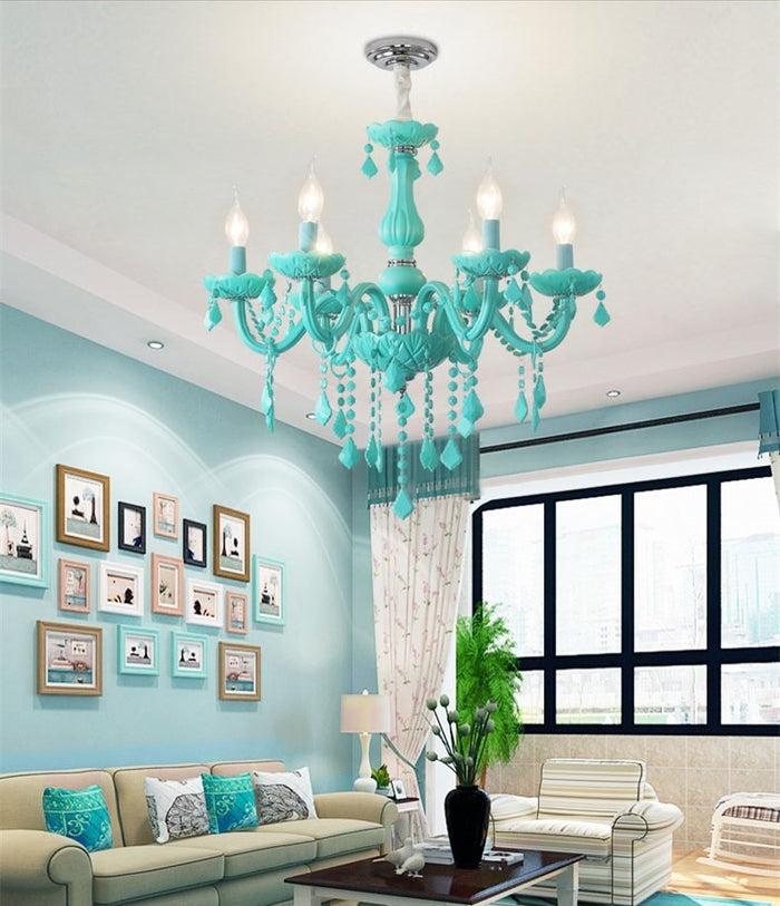 Decoramo Green Crystal Chandelier