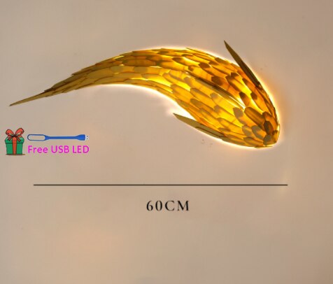 Decoramo Handmade Fish Wall Lamp Japanese Style