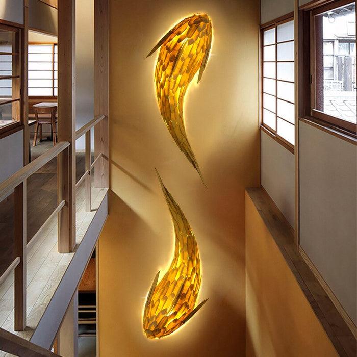 Decoramo Handmade Fish Wall Lamp Japanese Style