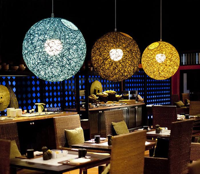 Decoramo Hilde - Vintage Wicker Pendant Lamp