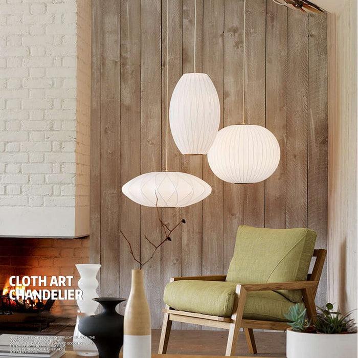 Decoramo Japanese Style Silk Shade Pendant Lights