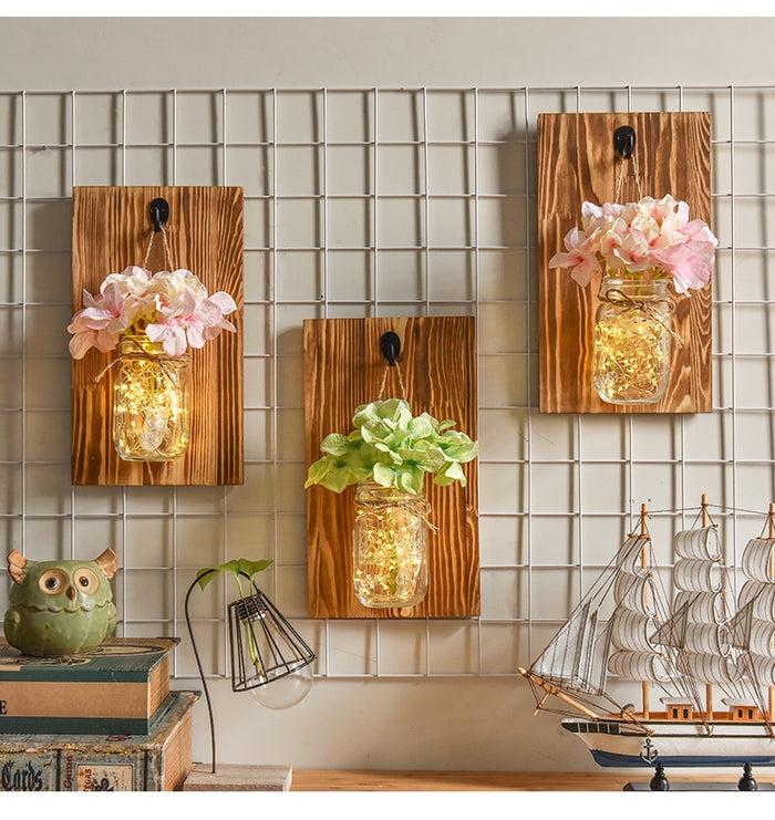 Decoramo Jinx - Wall Mounted Fairy Light Mason Jar