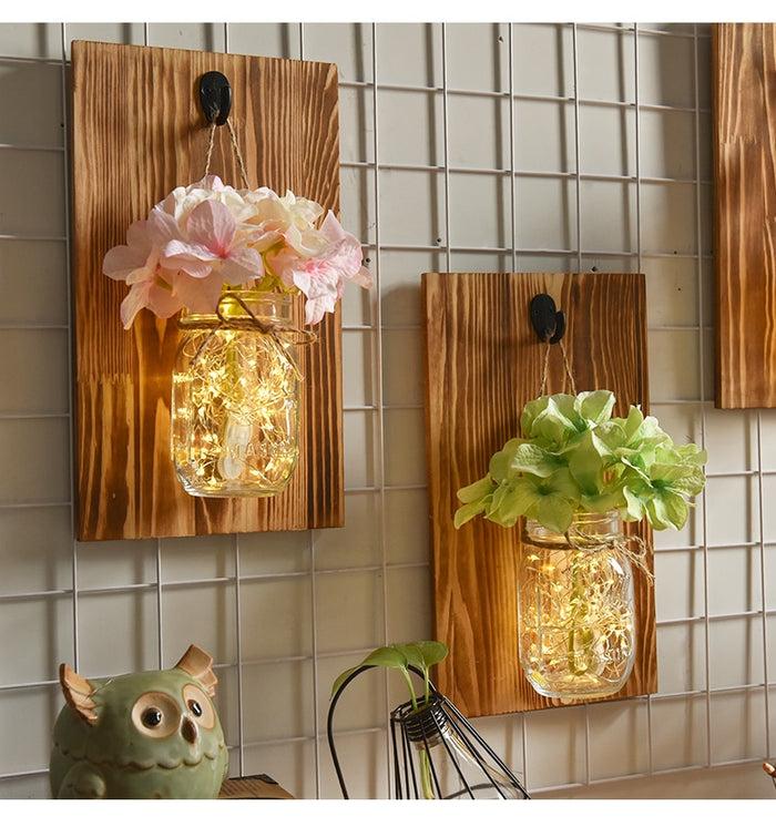 Decoramo Jinx - Wall Mounted Fairy Light Mason Jar