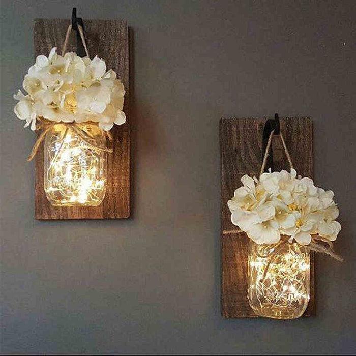decoramo Jinx - Wall Mounted Fairy Light Mason Jar
