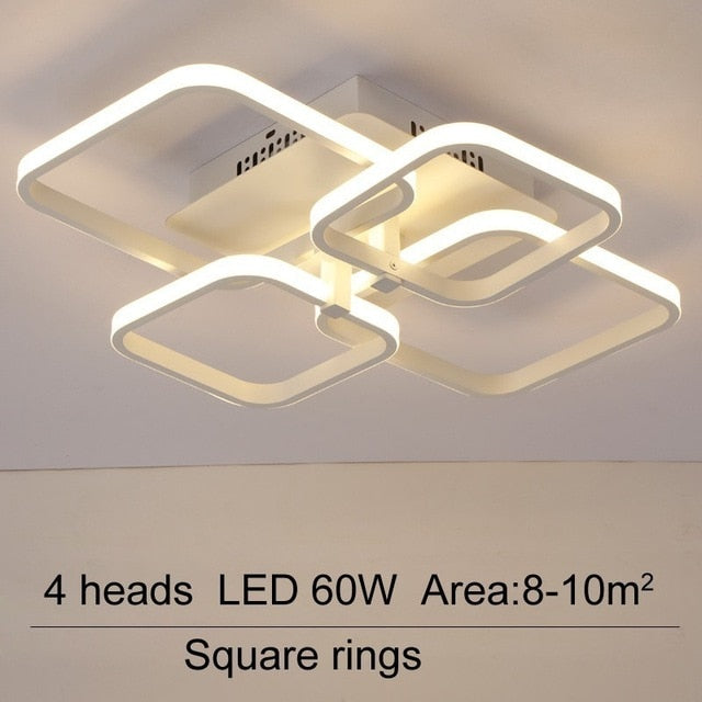 Decoramo Layered Square Modern LED Chandelier
