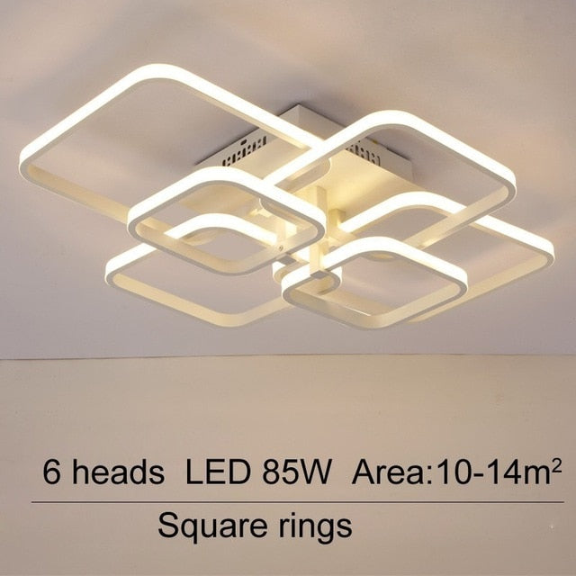 Decoramo Layered Square Modern LED Chandelier