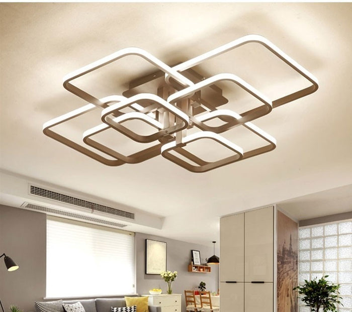 decoramo Layered Square Modern LED Chandelier