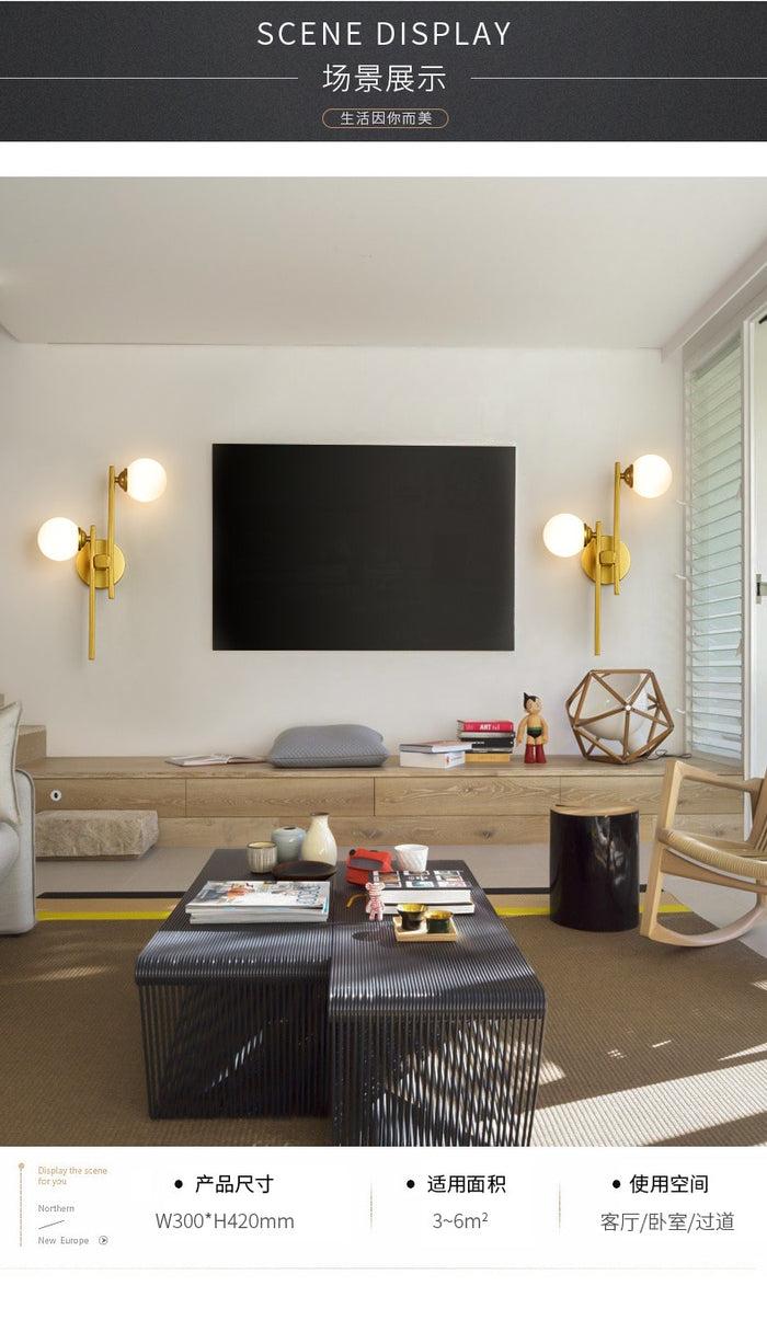 Decoramo LICAN Nordic Gold Black Wall Lamp