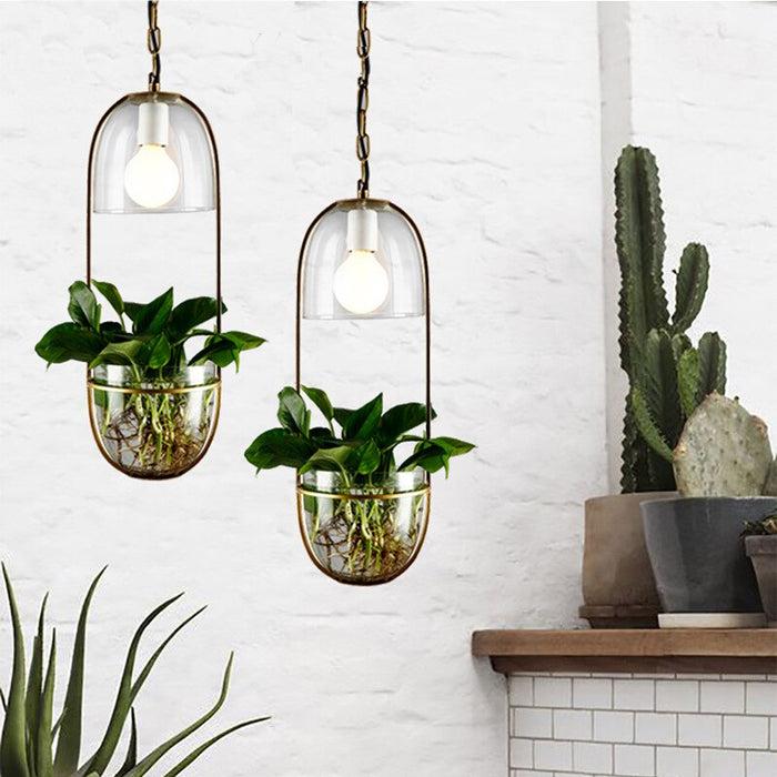 Decoramo Lileas - Modern Hanging Planter Lamp
