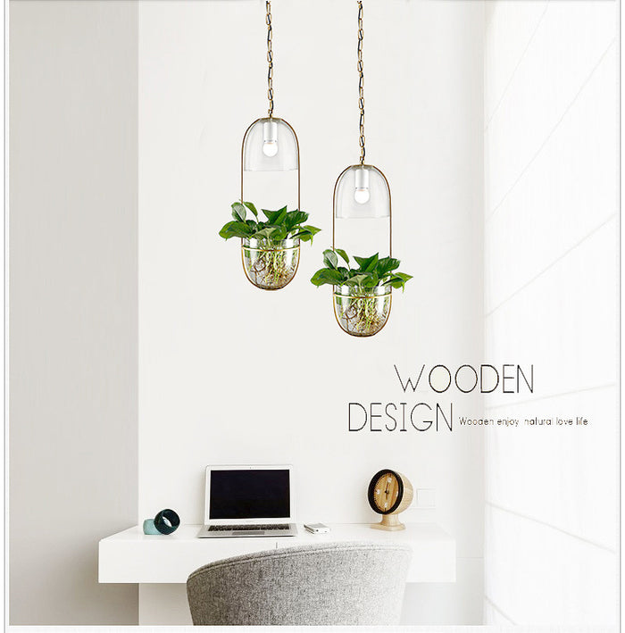 Decoramo Lileas - Modern Hanging Planter Lamp