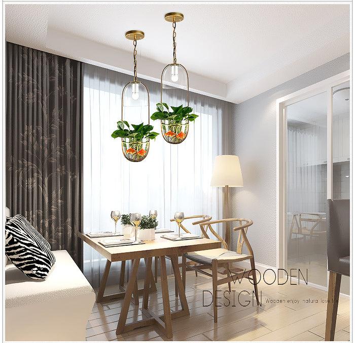 Decoramo Lileas - Modern Hanging Planter Lamp