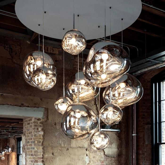 Decoramo MELTED Glass Ball Chandelier