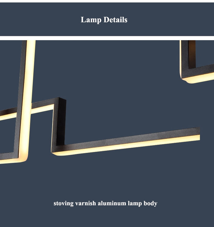 Decoramo Modern Chandelier Geometry Led Pendant