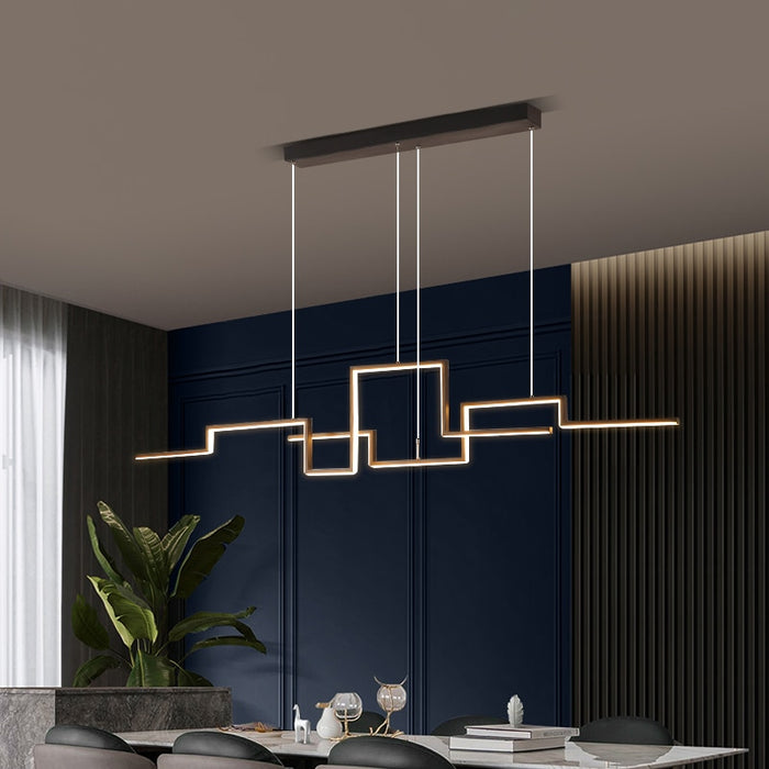 decoramo Modern Chandelier Geometry Led Pendant